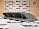 RPG Carbon GC - STi Style Large 4" Vacuum Carbon Fiber Divided Hood Scoop Upgrade With Mesh Grille