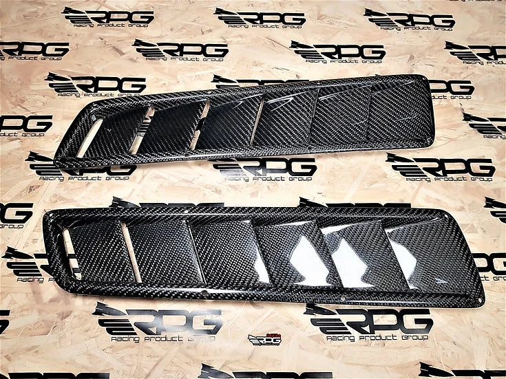 RPG Carbon GD Road Rage RR-50 Series Vacuum Carbon Hood Vent Heat Extractor Set