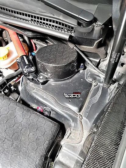RPG Carbon VA STi Engine Bay Dress Up - Vacuum Carbon Strut Tower Cap