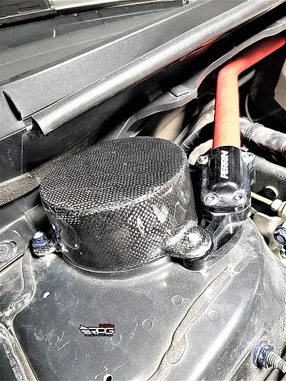 RPG Carbon VA STi Engine Bay Dress Up - Vacuum Carbon Strut Tower Cap