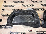 RPG Carbon VA - SS 2.0 Vacuum Carbon Fiber Rear Bumper Heat Shield for Single Exhaust