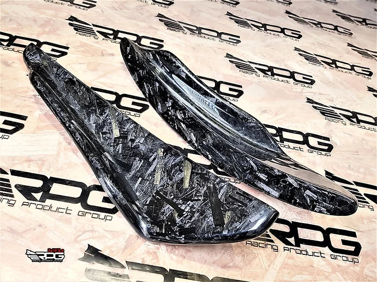 RPG Carbon VA Chassis S1 Vacuum Form Carbon Fiber Bumper Canard Set
