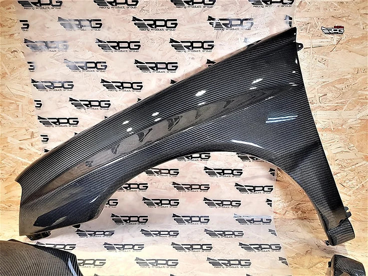 RPG Carbon WRC GD Rally Vacuum Carbon Front Wide Fender Kit